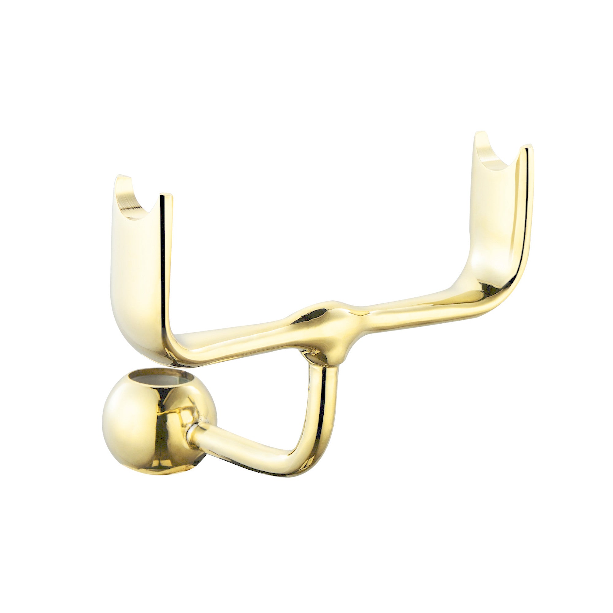 Telephone style rigid riser bracket for shower heads solid brass - gold - Showers